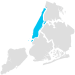 Map of Manhattan, New York