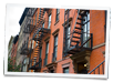 Apartment block in Manhattan with rooms for rent